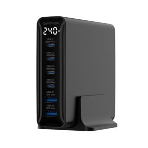 カスタムWEG-240ブラック＆ホワイト240W GAN充電器（EU、UK、US、AUSプラグ）
