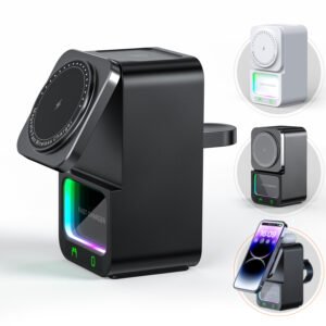 DH19 4IN1 スピーカー付マグネットワイヤレス充電スタンド